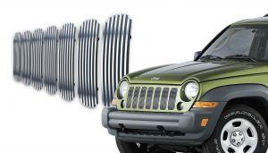 Решетки радиатора хромированные Vertical Style для Jeep Liberty 2005-2007